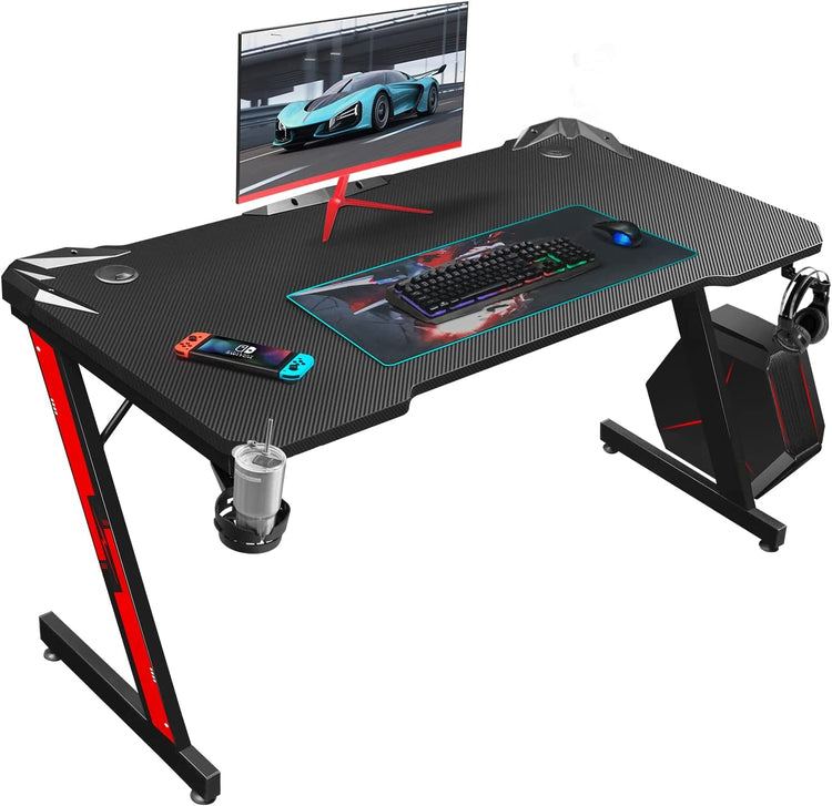 Z-Series carbon fiber gaming desk with ergonomic design and sturdy build