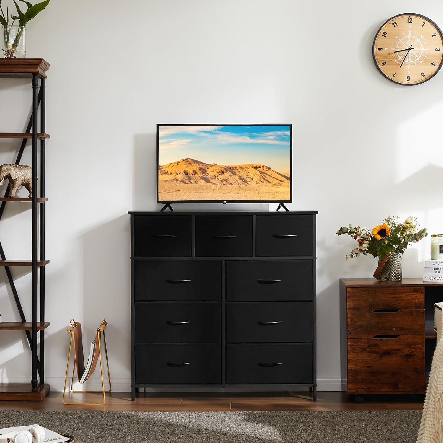 9-drawer bedroom storage organizer dresser with spacious drawers