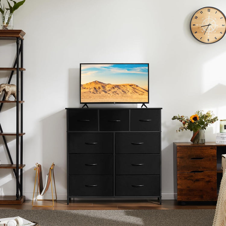 9-drawer bedroom storage organizer dresser with spacious drawers