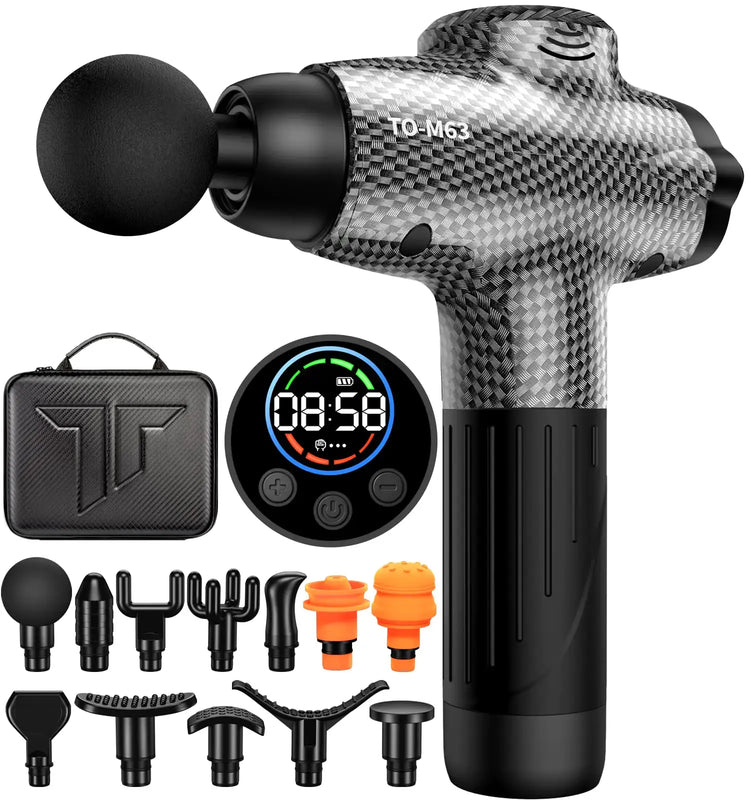 Deep Tissue Massage Gun with 12 Replacement Heads