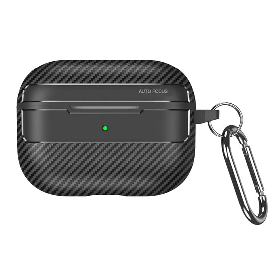 Carbon fiber case for AirPods Pro and AirPods 2/3, durable protection with sleek, modern design.