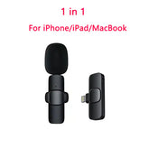 Portable mini wireless lavalier microphone for clear hands-free audio recording on the go.