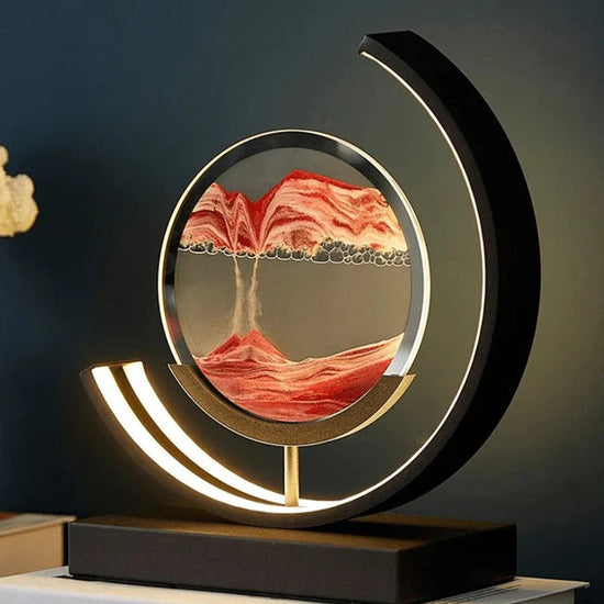 SandScape LED motion lamp with moving sand art and ambient light